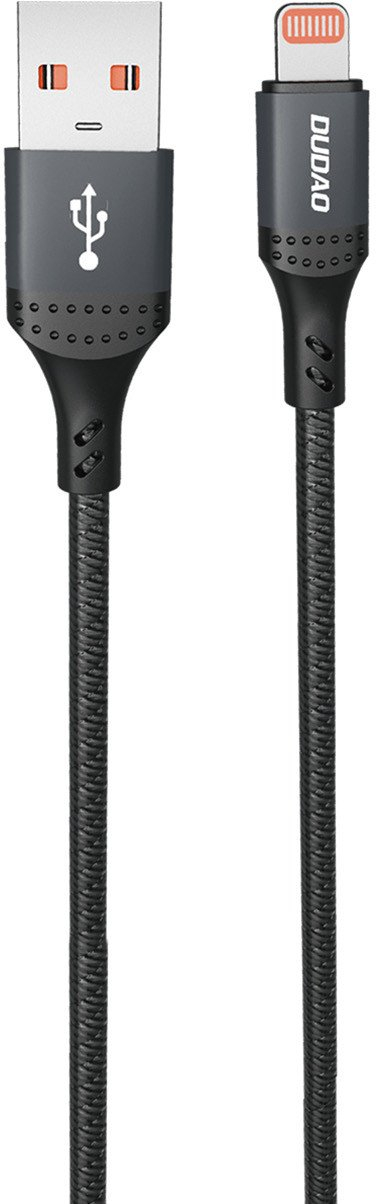Kabllo USB Dudao L3SL, USB A në Lightning, 1.2m, 30W, e zezë