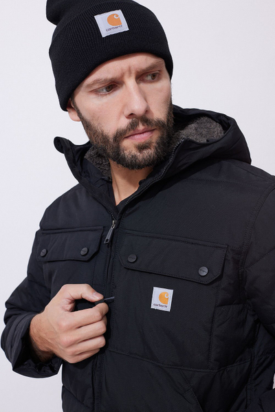 Jaka Carhartt Montana Loose Fit e mbushur për burra, XLarge, e zezë