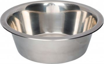 Tas metalik për qen Trixie, 0.2L, 10cm, argjendtë