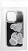 Maskë telefoni Teddy Bear për iPhone 12 / 12 Pro, PU TPU, ngjyrë argjendi