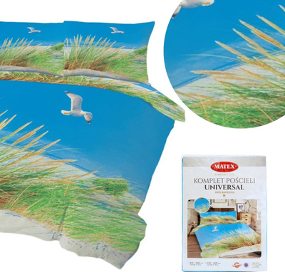 Set shtrati Matex Cotton Bedding Beach Grass, 160x200 cm, pambuk 100%, me shumë ngjyra