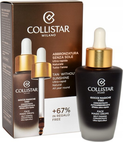 Pika autobronzuese për fytyrën Collistar Magic Face Drops, 50 ml, me efekt hap pas hapi