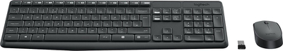 Set tastiere dhe mi Logitech MK235, pa tela, gri