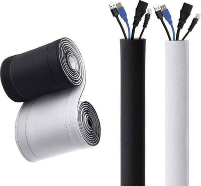Mbulesë për rregullim kabllosh neopren, 3 m, 13.5 cm, e zezë