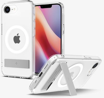 Заштитна маска Spigen Ultra Hybrid S MagSafe, за iPhone 16e, транспарентна, бела