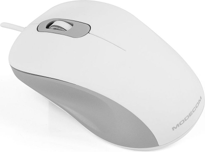 Maus Modecom M10S Silent, optik, 1000 DPI, i bardhë me gri