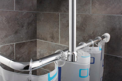 Shufër për perde dushi Ridder UNIVERSAL ANGLED 595001, këndore, krom