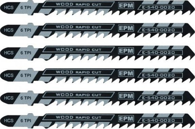Set tehash shpuese EPM Jigsaw Blade T144D, 100mm, dru, 5 copë