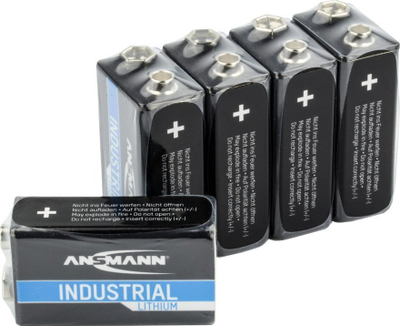 Bateri 9V Ansmann Industrial Lithium 1505-0002, set me 5 copë
