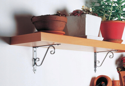 Mbajtëse rafti Bolis Toscania 140mm, çelik, stil rustik, bakër i çekiçum