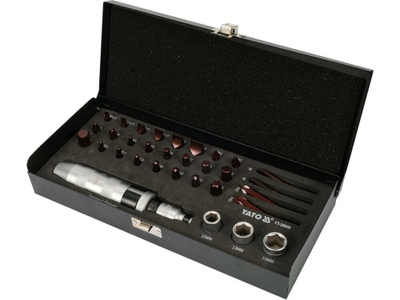 Set kaçavidë goditëse YATO YT-28000, 32 copë, profesionale, shumëlloje bita