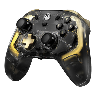 Gamepad Gamesir Kaleid Flux, me kabllo, RGB, transparent i zi