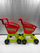 Karrocë lodër supermarket Ecoiffier Empty, plastike, me 4 rrota, e kuqe jeshile