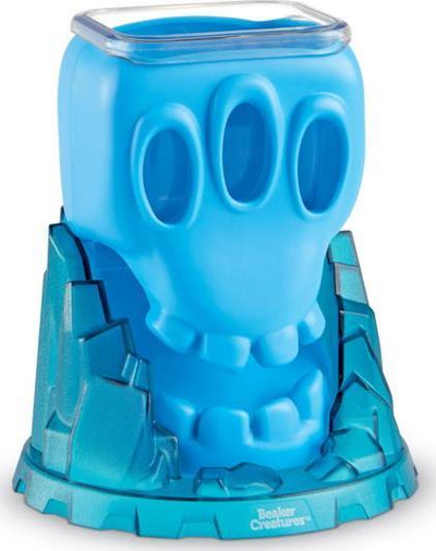 Lodër shkencore Learning Resources Beaker Creatures Skull Mountain Volcano, set eksperimentos, për kalamaj mbi 5 vjeç, blu