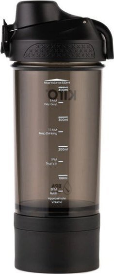 Шише за вода Kiro KI1109BL, 550 ml, Tritan без BPA, црно