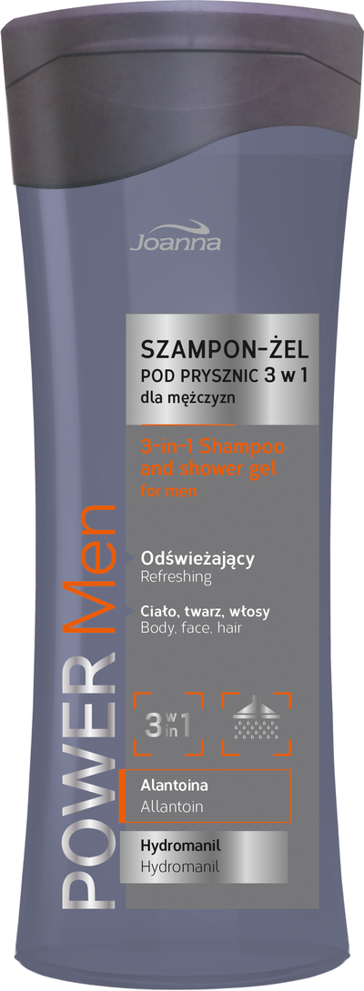 Shampon për meshkuj Joanna Power Gel 3in1, 100 ml