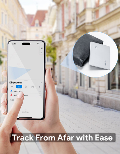 Kарта за следење Aukey Track Mate 3, Bluetooth, Find My, сива