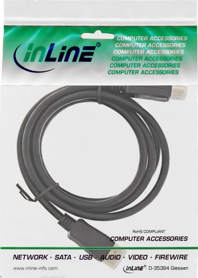 Kabllo DisplayPort InLine 17110P, 10m, Full HD 1080p, i zi