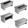 Prizë e integruar tavoline Rotary Lockable, 3x AC, buton ON OFF, inox