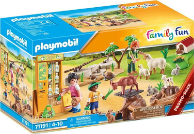 Set lojrash Playmobil Family Fun Petting Zoo 71191, 63 pjesë, për kalama 4 deri në 10 vjeç, shumëngjyrësh