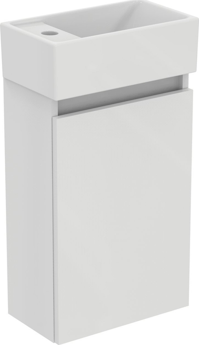 Set mobilje banjo Ideal Standard Eurovit+, 37 x 21 x 67 cm, me lavaman të vogël kompakt, e bardhë