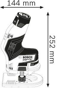 Рутер без кабел Bosch GKF 12V-8, 12V, без батерија, сина
