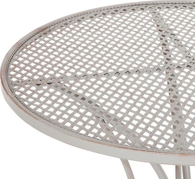 Tavolinë kopshti Beliani Cilento, metal 71x71cm, gri