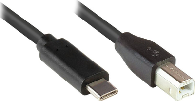 Kabllo USB Alcasa 2510-CB005, USB 2.0, USB C me USB B, 0.5m, e zezë