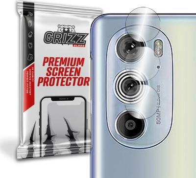 Mbrojtës kamere GrizzGlass për Motorola Moto Edge 30 Pro, xham hibrid, paketim OxyFree, transparent