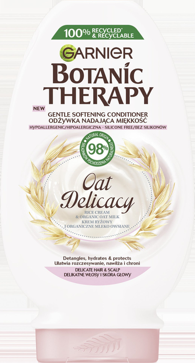 Balsam flokësh Garnier Botanic Therapy Oat Delicacy, për flokë dhe skalp të ndjeshëm, 200ml
