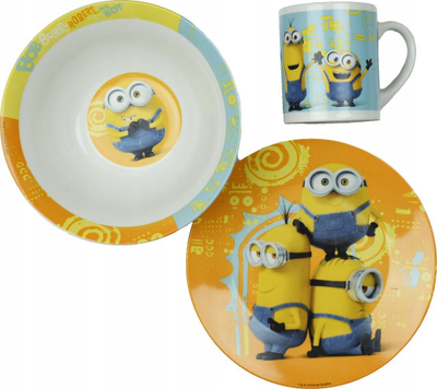 Set mëngjesi MGA Minions, komplet enësh për kalamoj, me shumë ngjyra