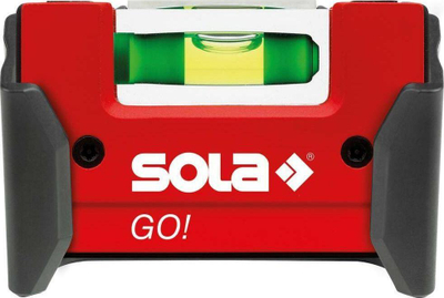 Nivel uji Sola Compact Go Clip, 7.5cm, me kapëse, i kuq