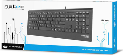 Tastierë Natec Barracuda, me kabllo, ES, e zezë