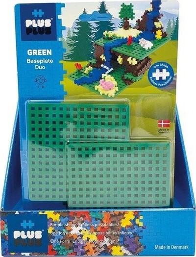 Lodra konstruktore Plus Plus Display Stands, set me 12 copë, me shumë ngjyra