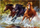 Set mozaik me diamant Norimpex Horses In The River, tablo dekorative, shumëngjyrësh