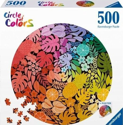 Пазл Ravensburger Circle of Colors Tropical, 500 парчиња, повеќебоен