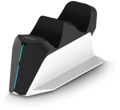 Dock karikues EVOLVEO DockCharge, për 2 kontrollues PS5, USB C, i bardhë