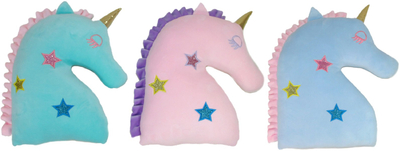 Jastëk pelushi Unicorn Mascot, 32cm, për kalamajt, shumëngjyrësh