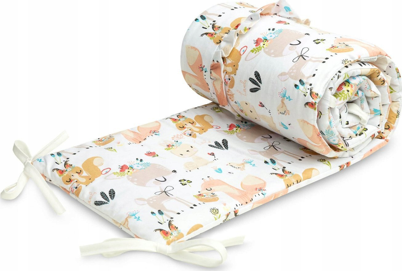 Mbrojtës krevati për bebe COT BUMPER PICNIC, 120x60 cm, pambuk, shumëngjyrësh