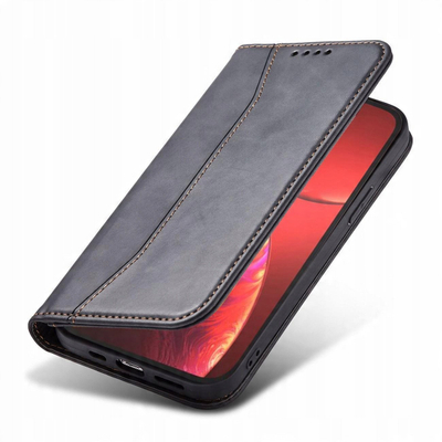 Këllëf portofol Hurtel Magnet Fancy për iPhone 14 Plus, me stand, i zi
