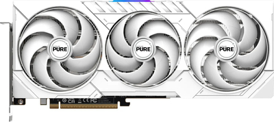 Kартичка графичка Sapphire AMD Radeon RX 9070 PURE, 16GB GDDR6, ARGB, бела