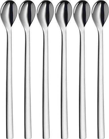Set lugë për long drink WMF Nuova, 6 copë, çelik inox 18/10, ngjyrë argjendi