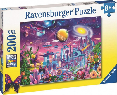 Puzzle Ravensburger Cosmic City, 200 copa, XXL, shumëngjyrësh
