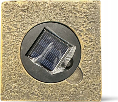 Lampë solare LED Volteno Late, IP44, 12x12x12 cm, ngjyrë graniti