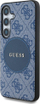 Kapak telefoni Guess 4G Round Patch Classic Logo MagSafe për Samsung Galaxy S25, blu