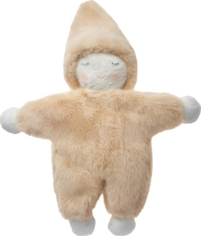Lodër zhurmuese pelushi Beppe Lulu Rattle, 33cm, ngjyrë bezhë