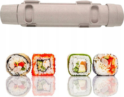Formë sushi për role, plastike, tub cilindrik, bezhë