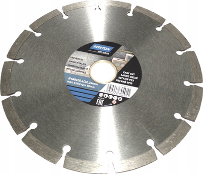 Disk diamanti Norton Universal 70184601272, 180mm, vrimë 25.4/22.23mm, gri