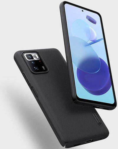 Kapak telefoni Nillkin Frosted Shield për Xiaomi POCO M6 M3 M4 Pro, plastikë e fortë, shumë i hollë, i zi