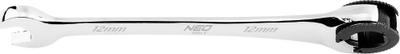Çelës kombinues Neo Tools 09-259, me racetë, 12 mm, argjendtë